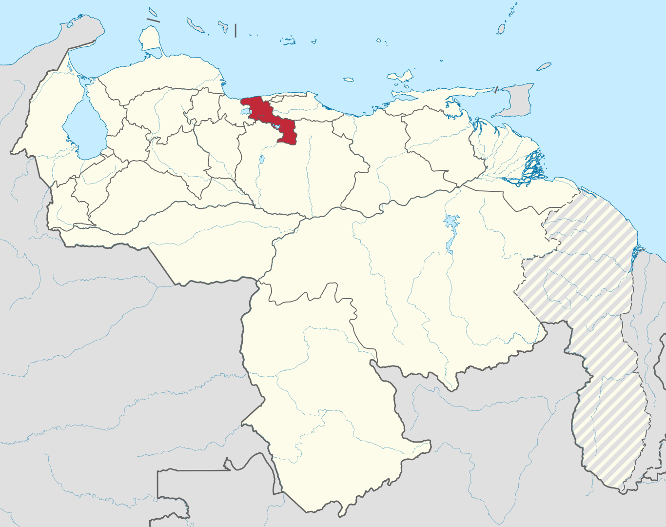 Mapa de Aragua