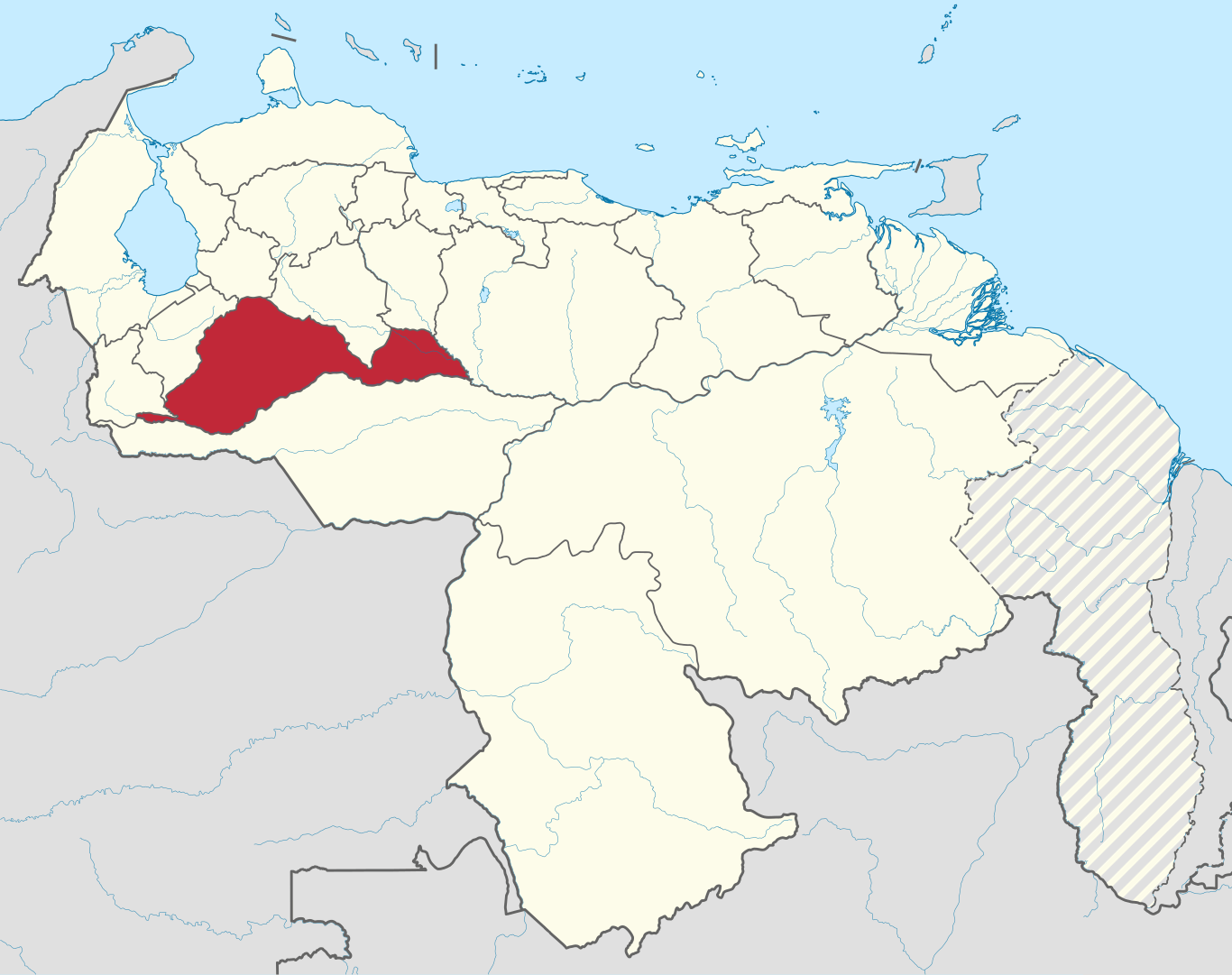 Mapa de Barinas