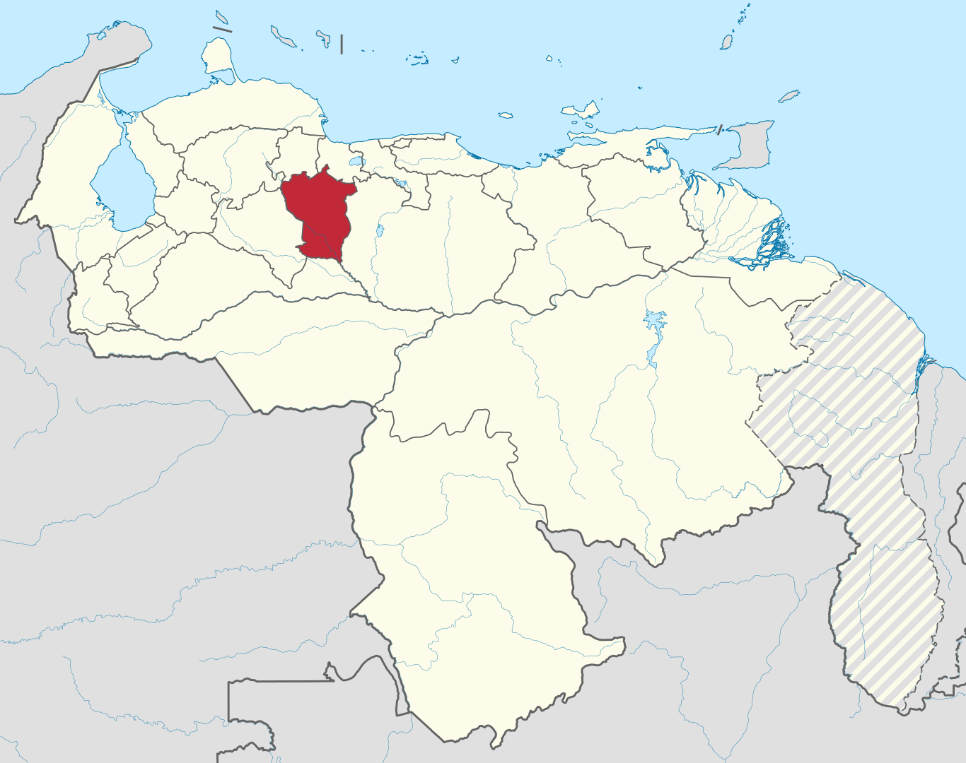 Mapa de Cojedes