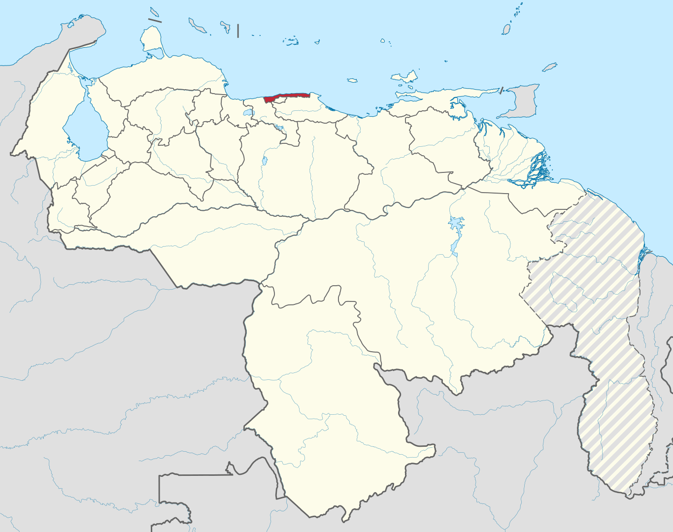 Mapa de La Guaira