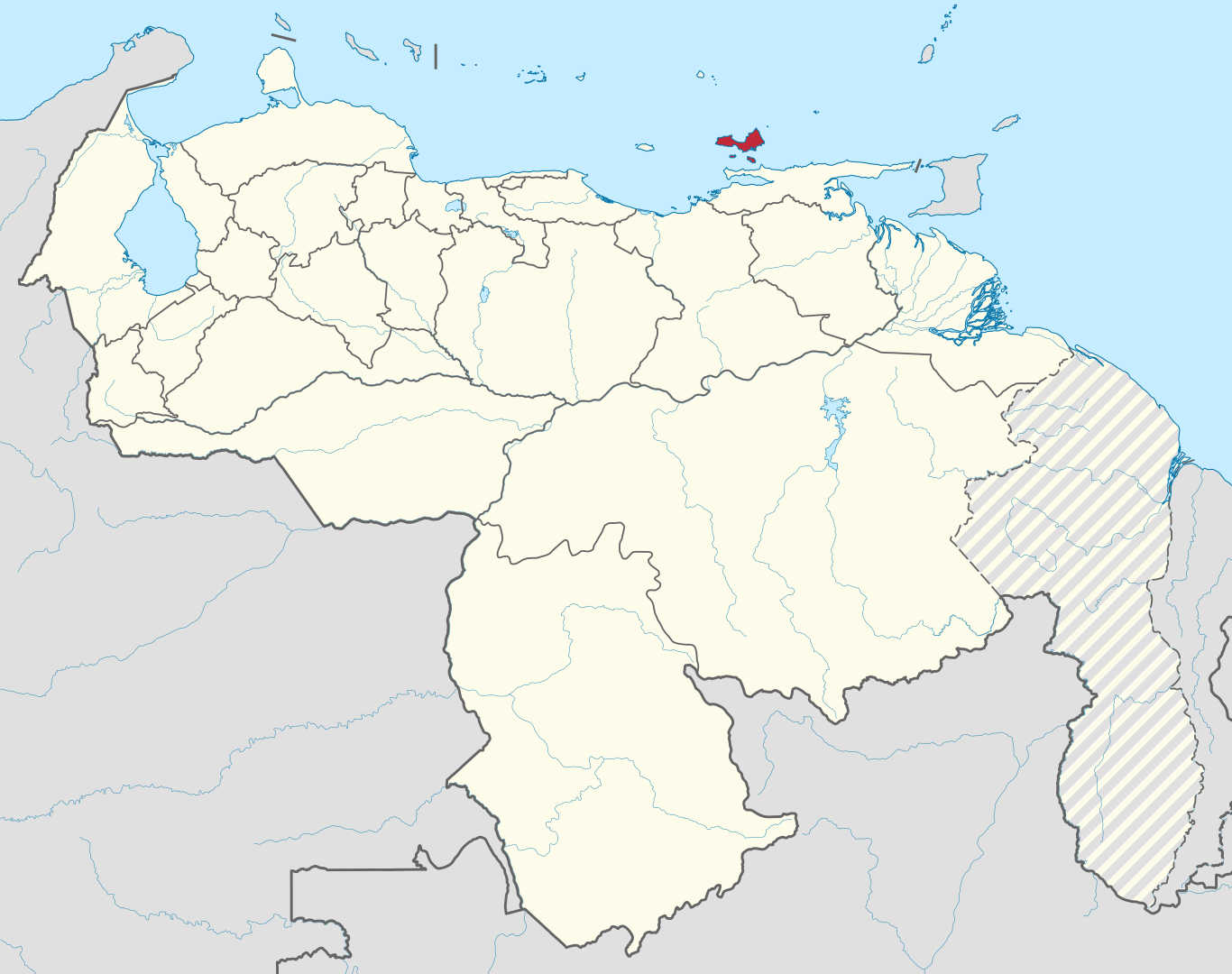 Mapa de Nueva Esparta