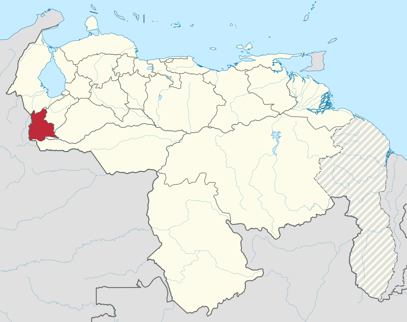 Mapa de Táchira