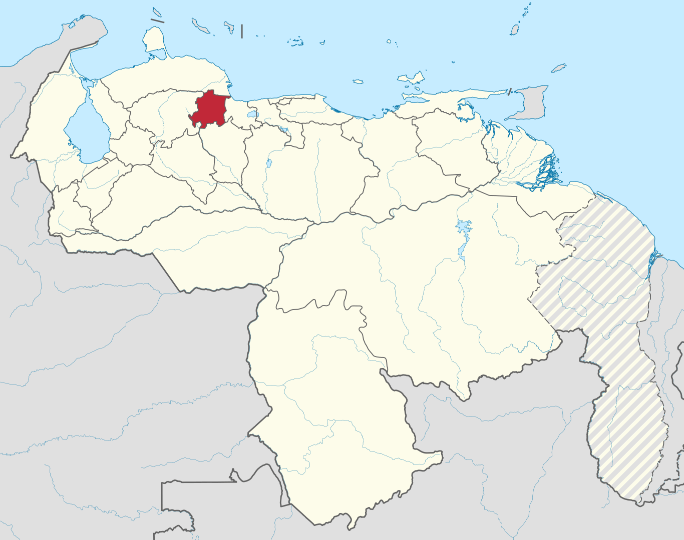 Mapa de Yaracuy