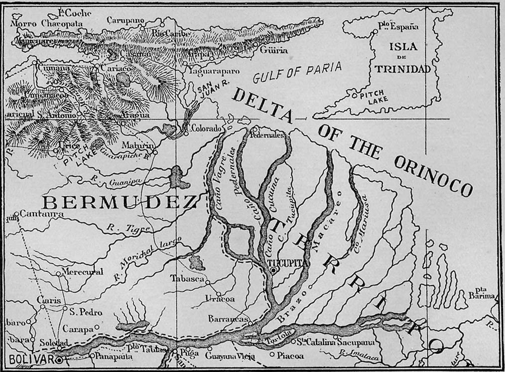 Mapa del Delta del Orinoco