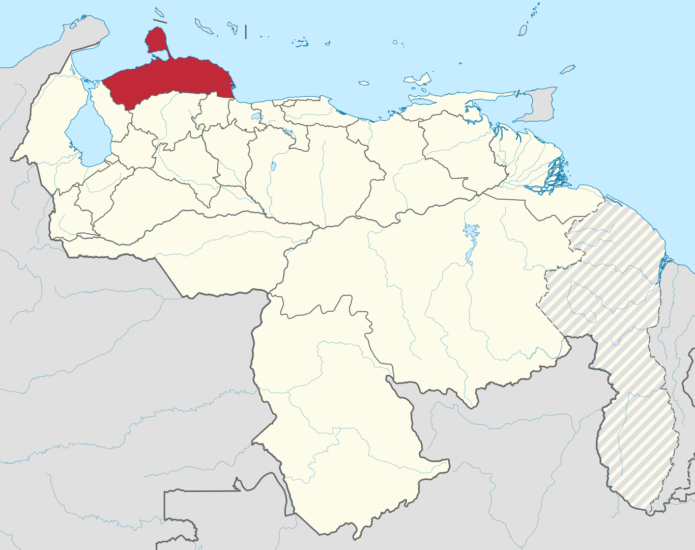 Mapa de Falcón